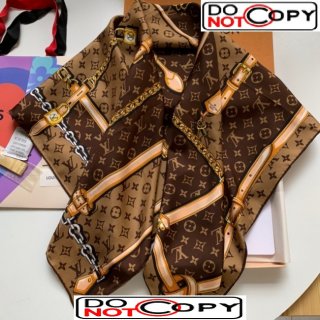 Louis Vuitton Silk Sqaure Scarf 90x90cm Brown
