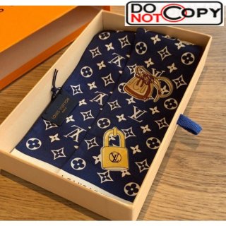Louis Vuitton Silk Twilly Bandeau 8x120cm LV60645 Deep Blue