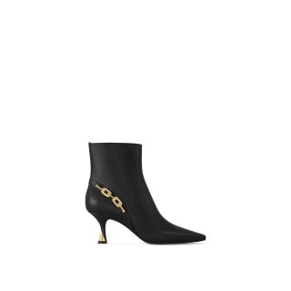 Louis Vuitton Sparkle Heel Ankle Boots 6.5cm in Leather Black 1ACAKQ
