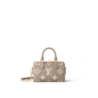 Louis Vuitton Speedy Bandouliere 20 Bag in Bicolor Empreinte Monogram Leather M46575 Grey