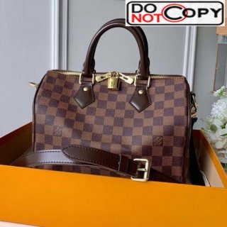 Louis Vuitton Speedy Bandouliere 25 Damier Ebene Canvas Top Handle Bag N41368