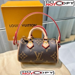 Louis Vuitton Speedy Monogram Bag Charm Brown