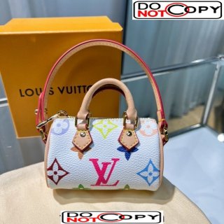 Louis Vuitton Speedy Monogram Bag Charm White