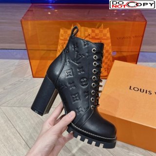 Louis Vuitton Star Trail Ankle Boots 9cm in Black Calf Leather 1ACH0H