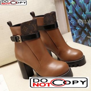 Louis Vuitton Star Trail Buckle Strap Ankle Boots Taupe Brown