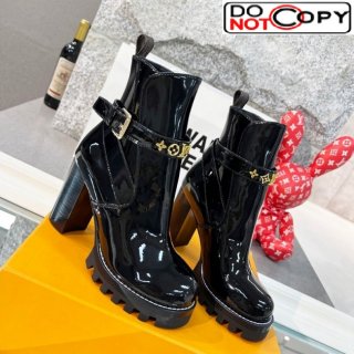 Louis Vuitton Star Trail Glazed Leather Ankle Boots Black