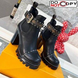 Louis Vuitton Star Trail Studded Leather Ankle Boots Black
