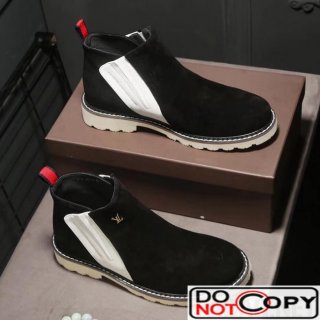 Louis Vuitton Suede Boots For Men Black