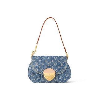 Louis Vuitton Sunset Shoulder Bag in Navy Blue Monogram Denim M46829
