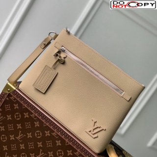 Louis Vuitton Takeoff Pouch in Cowhide Leather M69837 Beige