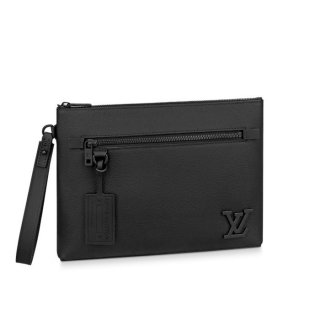 Louis Vuitton Takeoff Pouch in Cowhide Leather M69837 Black