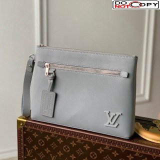Louis Vuitton Takeoff Pouch in Cowhide Leather M69837 Grey