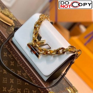 Louis Vuitton Twist PM Bag in White Epi Leather with Stones M58566