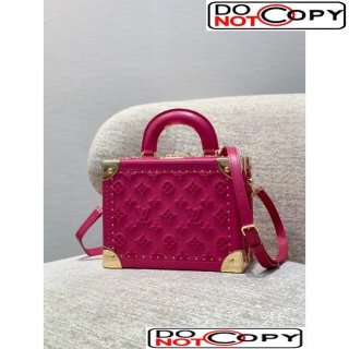 Louis Vuitton Valisette Tresor Box Bag in Tufted Leather M20468 Pink