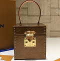 Louis Vuitton Vintage Monogram Vernis Bleecker Box Top Handle Bag M52464 Caramel