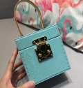 Louis Vuitton Vintage Monogram Vernis Bleecker Box Top Handle Bag Sky M52464 Blue