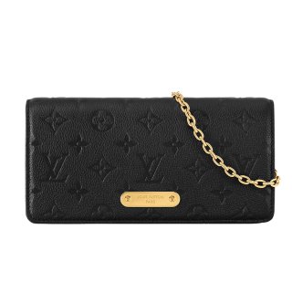 Louis Vuitton Wallet On Chain Lily Mini Bag in Monogram Empreinte Leather M83233 Black