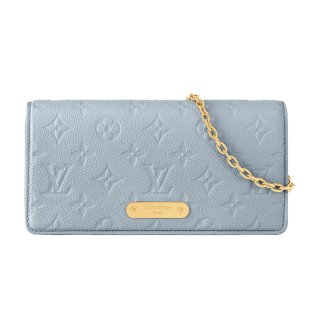 Louis Vuitton Wallet On Chain Lily Mini Bag in Monogram Empreinte Leather M83233 Blue Hour