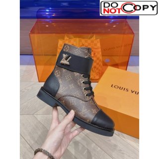Louis Vuitton Wonderland Flat Ranger Ankle Boots with LV Strap in Monogram Canvas 1AAV61
