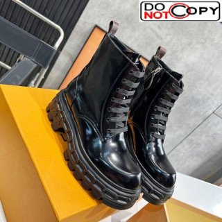 Louis VuittonLV Record Ranger Ankle Boots in Shiny Leather Black 1AC7YI