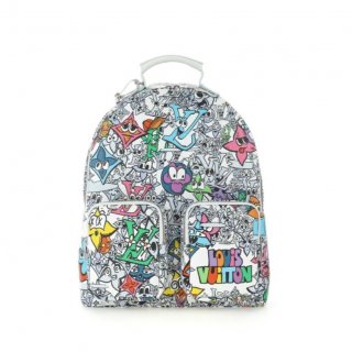 Louis Vuitton Multipocket Backpack Bag in Graffiti Canvas M21846 White/Multicolor