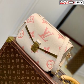 Louis Vuitton Monogram Leather Pochette Metis Bag M45773 Beige/Pink