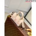 Louis Vuitton Nano Speedy Bandouliere Bag in Bicolor Monogram Leather M81913 Cream/Pink