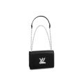Louis Vuitton Epi Leather Twist MM Shoulder Bag M50282 Black/Silver