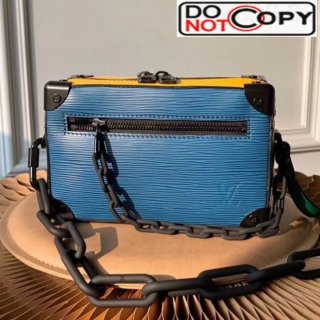 Louis Vuitton Men's Epi Leather Mini Soft Trunk Box Shoulder Bag M44480 Blue/Green/Yellow