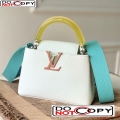 Louis Vuitton Capucines Mini Bag with Translucent Top Handle M56072 White/Yellow