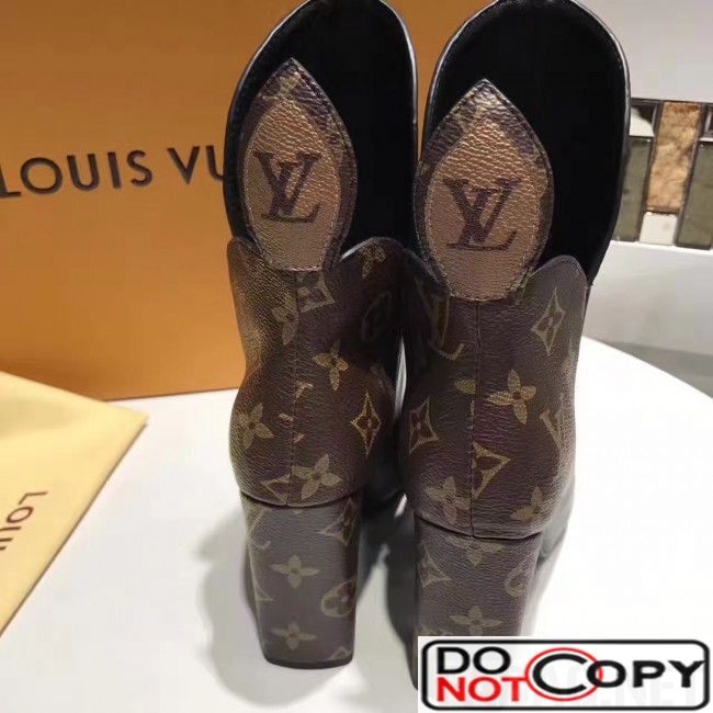 Louis Vuitton Heel 9.5cm Rodeo Queen Ankle Boots 1A2VJM Monogram Leather [LV1031] - $150.00 ...